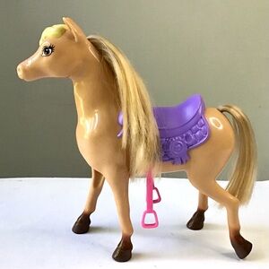 Barbie Horse from Camping Fun Stacie Doll Size Toy Pony Purple Saddle 2012